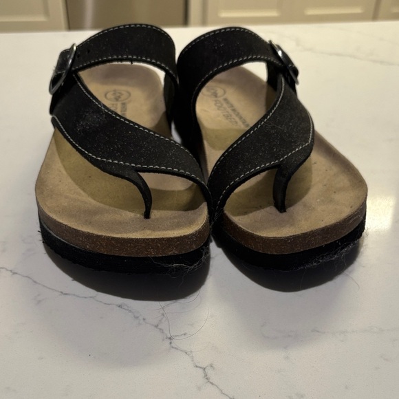 White Mountain Black Sandals with Buckle Worn once - Picture 6 of 6